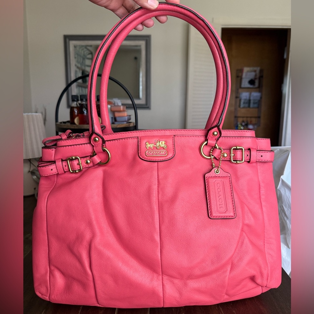 Coach Madison Kara Carryall Peony Leather 22262
